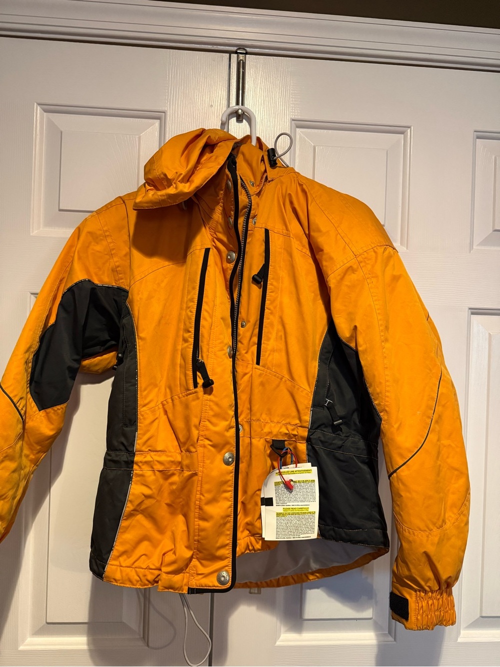 Women’s Obermeyer Orange and Black Insulated Hooded Jacket